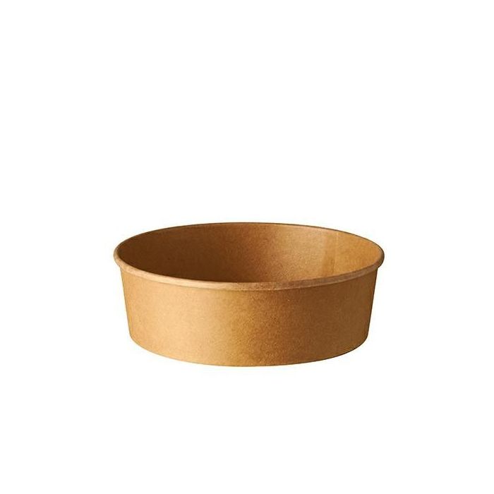 Salad bowl KRAFT 400/500ml diameter 150xh.46mm fully biodegradable, 50 pieces