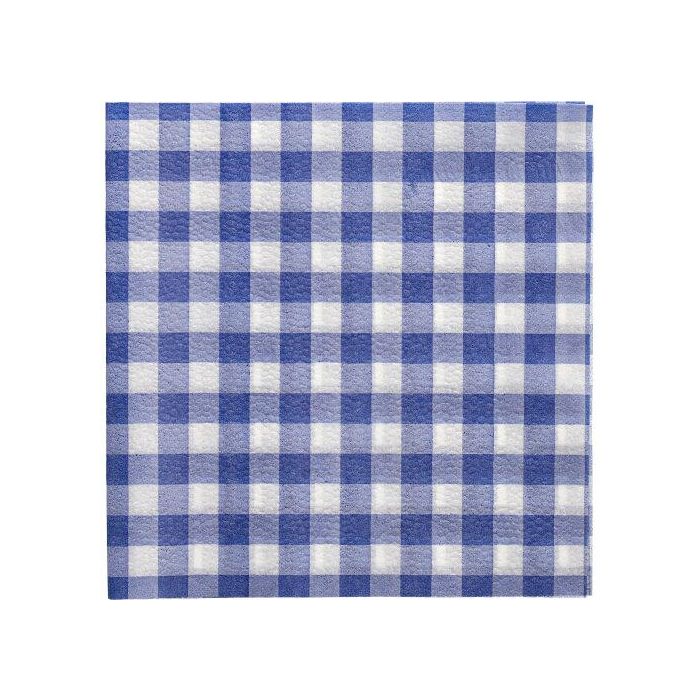 Serwetki 33x33 1W niebieska kratka op.100szt 1/4 Vichy Karo" (k/10)"