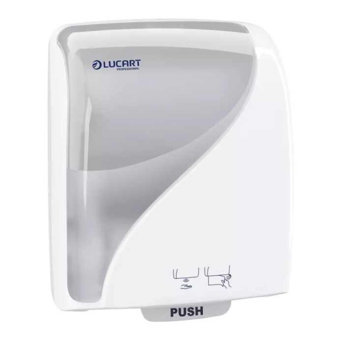 LUCART MIDI Identity white AutoCut touchless towel dispenser - paper roll system