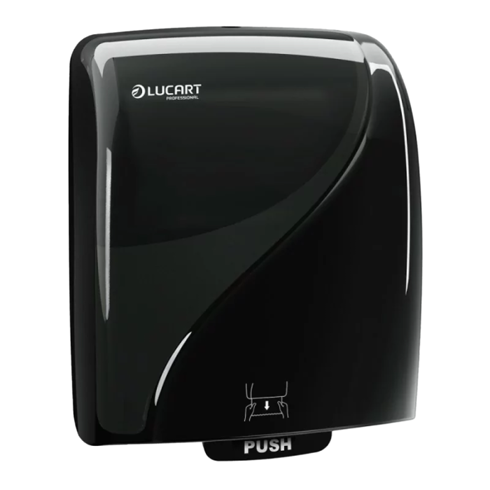 LUCART MIDI Identity black AutoCut touchless towel dispenser - paper roll system
