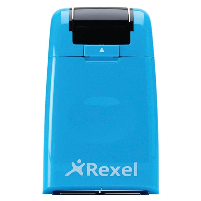 Retractable ink roller REXEL ID Guard, blue