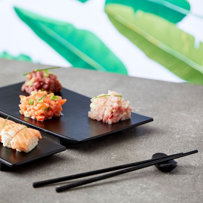 Melamine sushi chopsticks black 27 cm 10 pairs