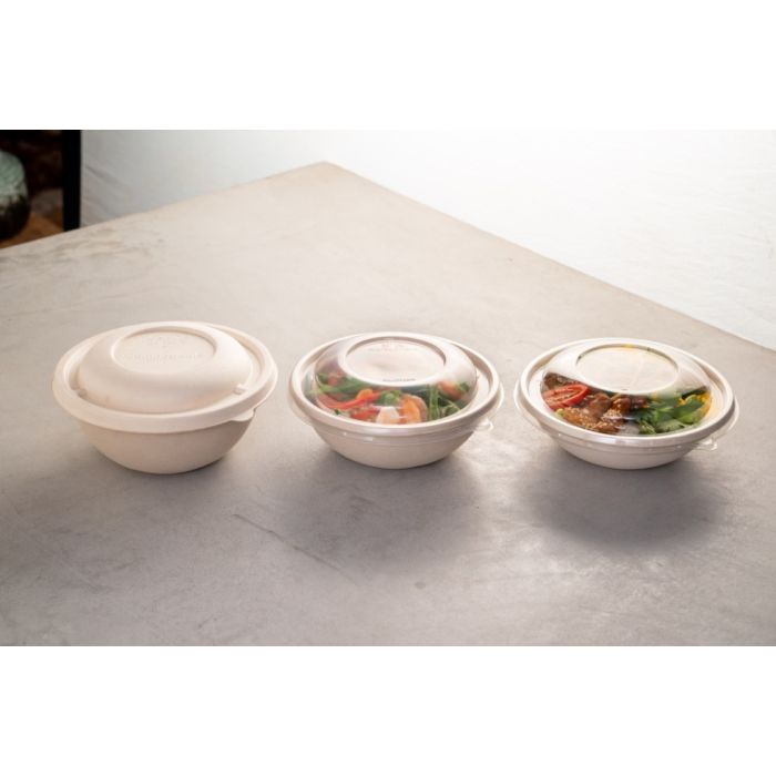 BePulp RD17 round bowl 1000ml, 75pcs. (k/4) 17x8cm, Sabert Buddha Bowl