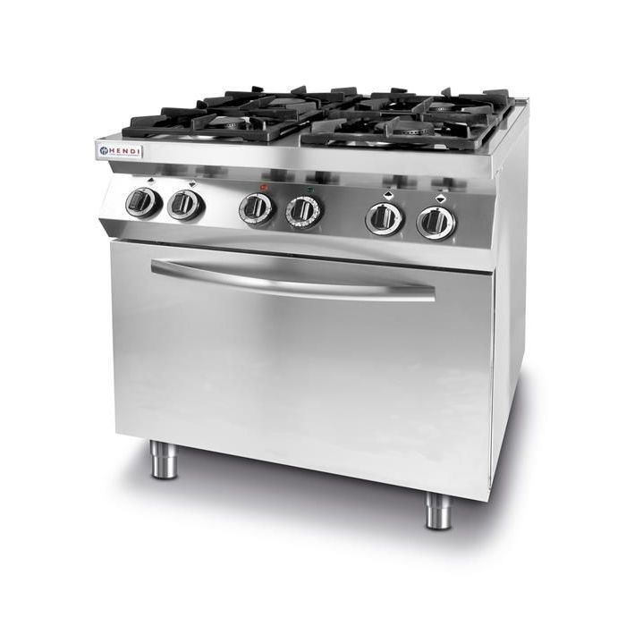 Kuchnia gazowa 4-palnikowa Kitchen Line z konwekcyjnym piekarnikiem elektrycznym GN1/1