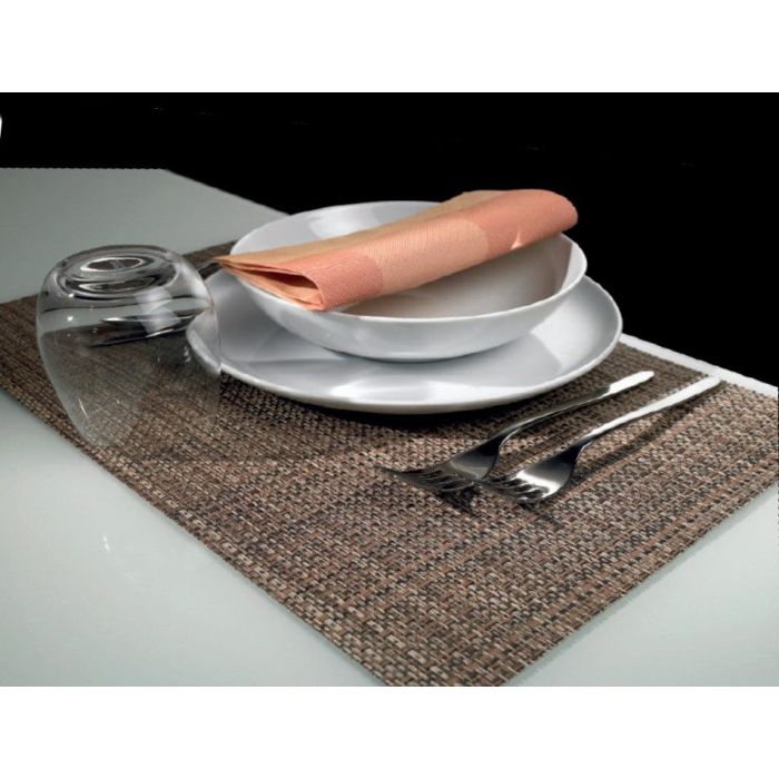 Table pads Savana 30x45cm beige PP reusable, 12 pieces