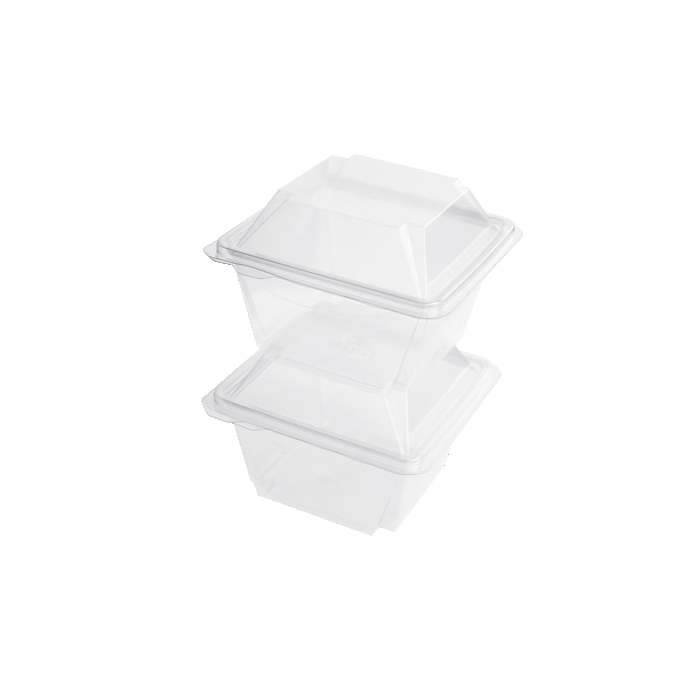 D.EDGE R-PET sałatka, deser 500ml, diament 133x128xh.86mm, op. 50 sztuk