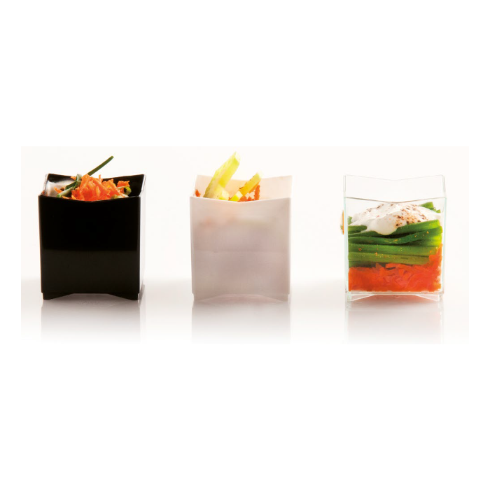 FINGERFOOD - kubek KUBO 60 ml PS transparentny op. 25 sztuk