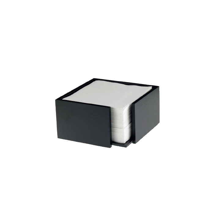 Napkin dispenser 33x33 1/4 bamboo black 19x19x10 cm