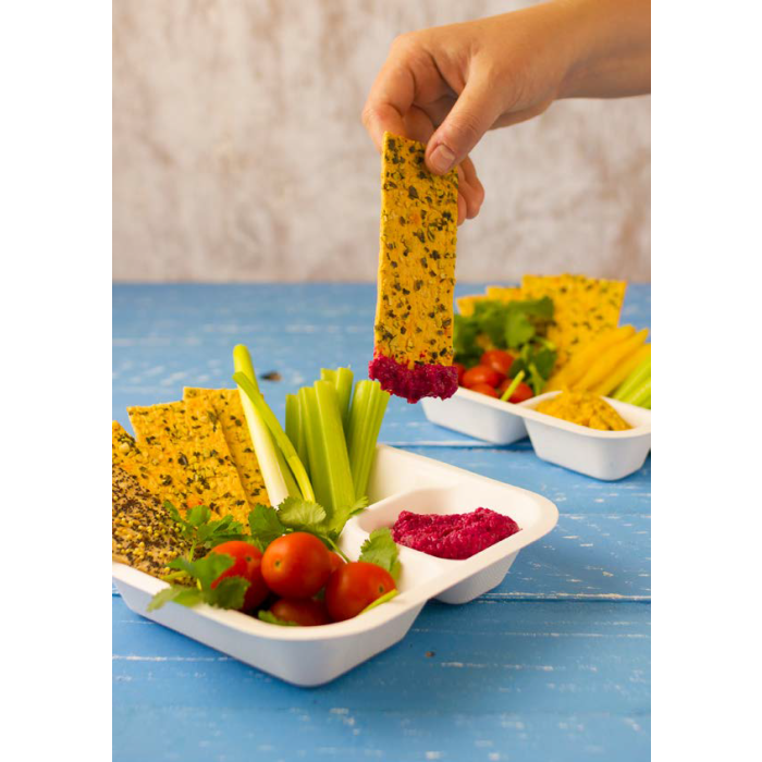 Series 4" Cane box with DIP 550ml VEGWARE 195x180x40mm, biodegradable, 50 pieces"
