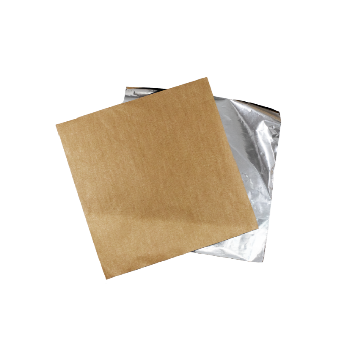Aluminium sheets 30x30cm op.1000pcs brown paper+aluminium, weight 55g/m2, 4.92 kg. TnP (55088)