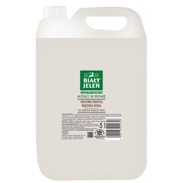 BIAŁY JELEŃ Hipoalergic 5L - liquid soap