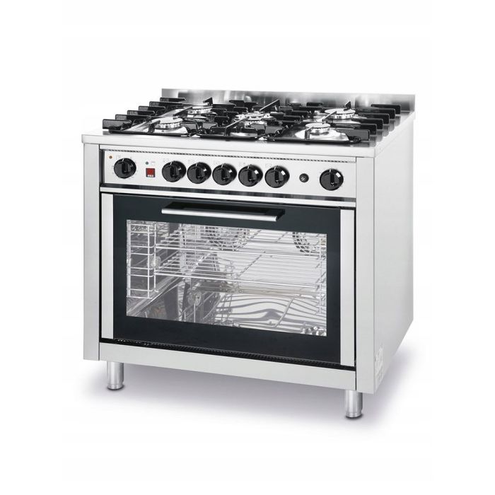 Kuchnia gazowa 5-palnikowa Kitchen Line z konwekcyjnym piekarnikiem elektrycznym i z grillem - kod 225707