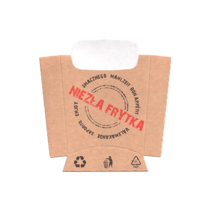 Chip box 200g brown print pkg. 500 pcs.