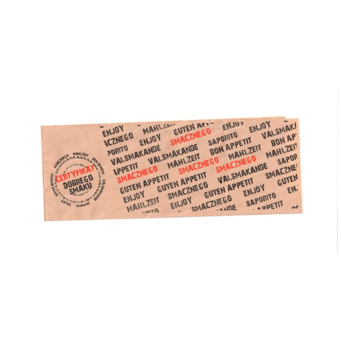 HOT-DOG Envelope - GOOD TASTE CERTIFICATE, price per pack 1000pcs