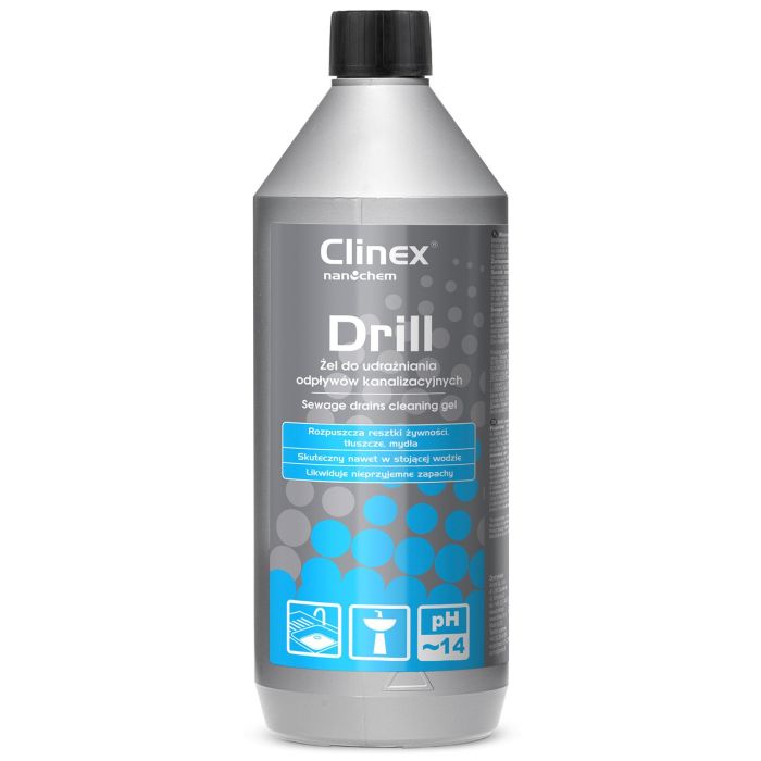 Clinex Drill 1L - drain unclogger gel