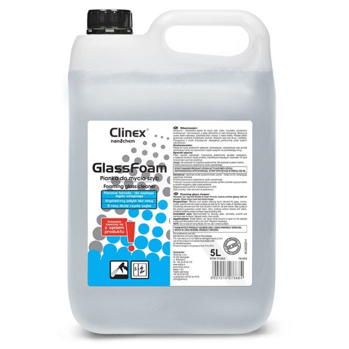 Clinex Glass Foam 5L - foam for glass cleaning