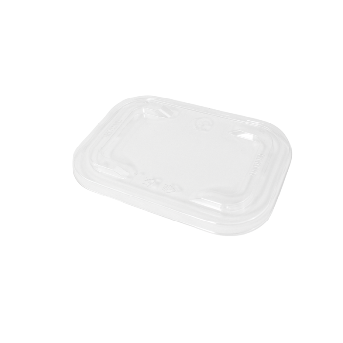 POTCART Lid for kraft rectangural bowls a.50cps.