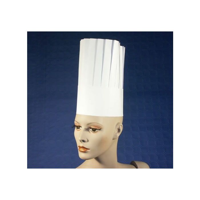 Chef's caps paper German Style h. 26cm, 25 pcs