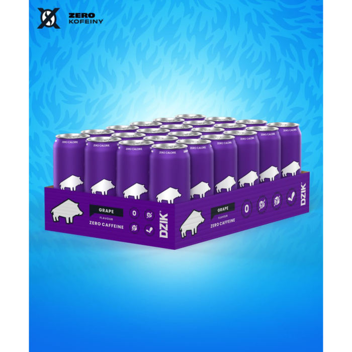 DZIK® ZERO CAFFEINE ZERO KALORII GRAPE 500ml (k\24)