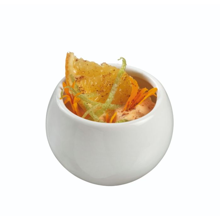 Finger food porcelain round goblet fi.57mm white, op.12pcs. (k/12)