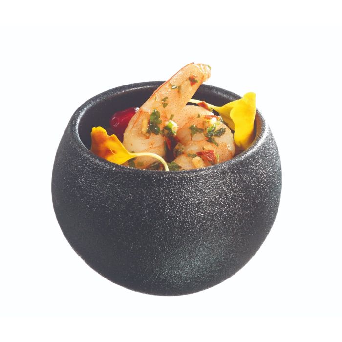 Finger food porcelana pucharek okrągły fi.57mm czarny, op.12szt. (k/12)