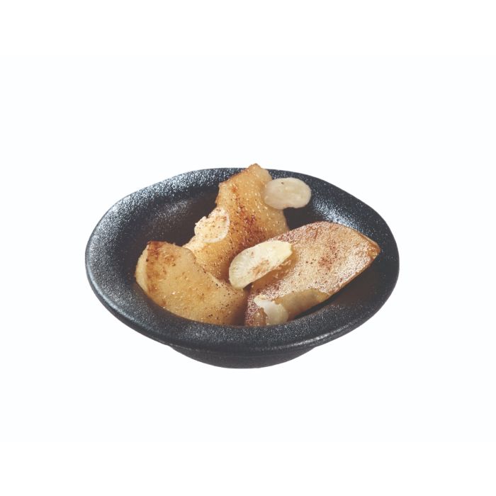Finger food porcelain round plate fi.75mm black, op.12pcs. (k/16)