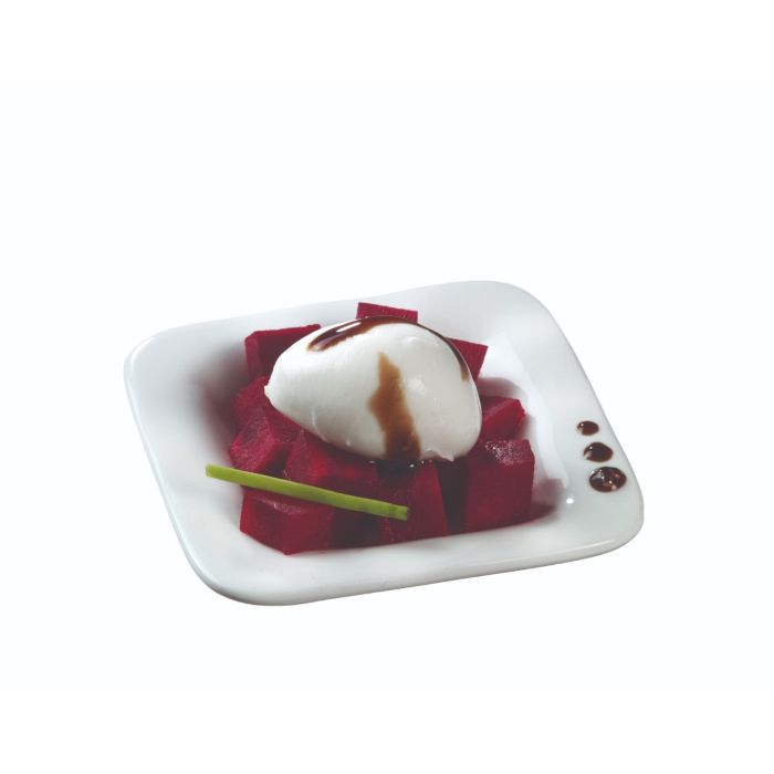 Finger food porcelain square plate 69x69mm white, op.24pcs. (k/9)