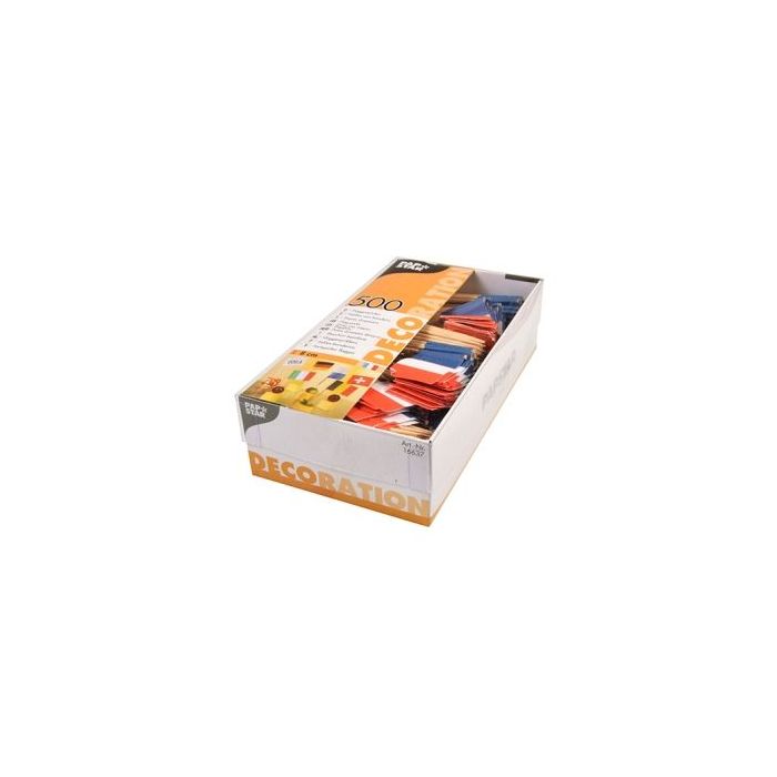 Banquet toothpicks French flag 8 cm, 500 pieces