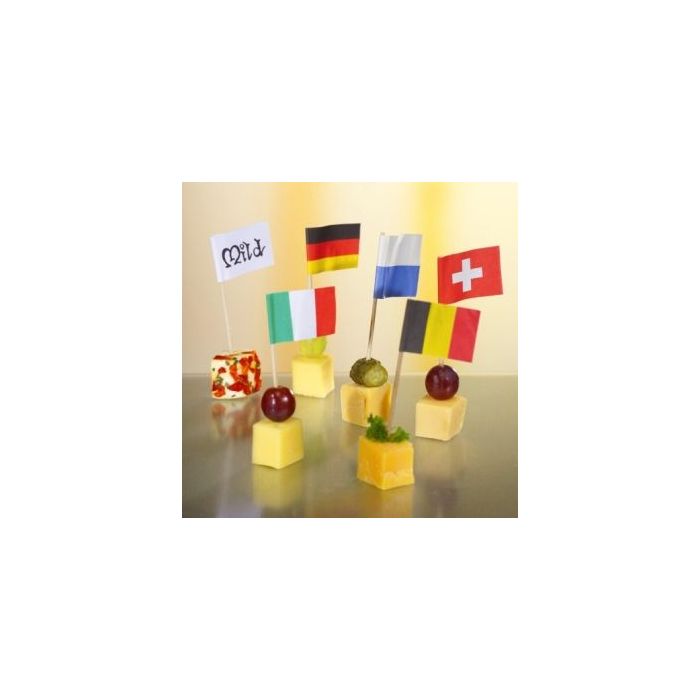 Banquet toothpicks French flag 8 cm, 500 pieces