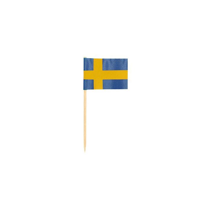 Banquet toothpicks Swedish flag Party 8cm, 50 pcs