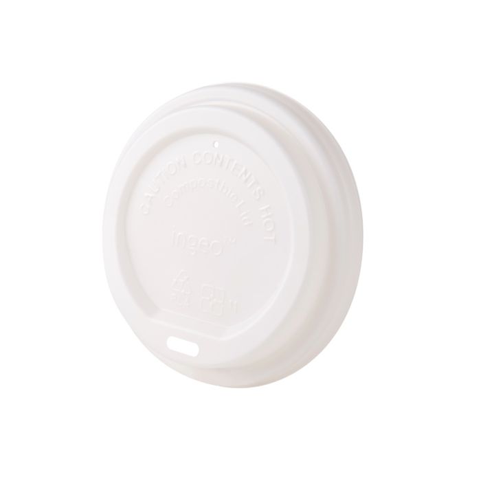 Lid for cups 90mm C-PLA white, 50pcs";biodegradable (20)"