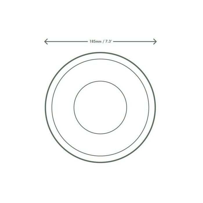 PLA flat lid for salad bowl 185mm, 75pcs., biodegradable (k/4)