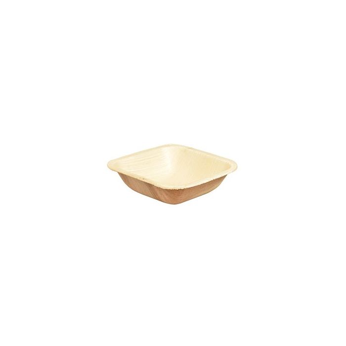 Palm leaf PURE plate 100ml square 10x10h.3cm, 25 pcs.