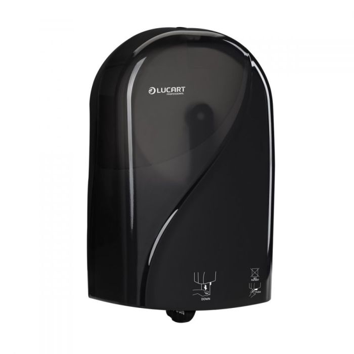LUCART toilet paper dispenser MINI JUMBO Identity, black AutoCut