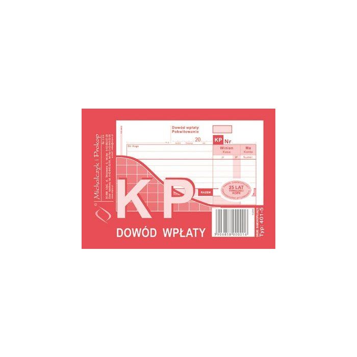 KP dowód wpłaty A6 wielokopia Michaczyk401-5