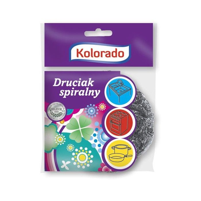 Stainless steel spiral scourer