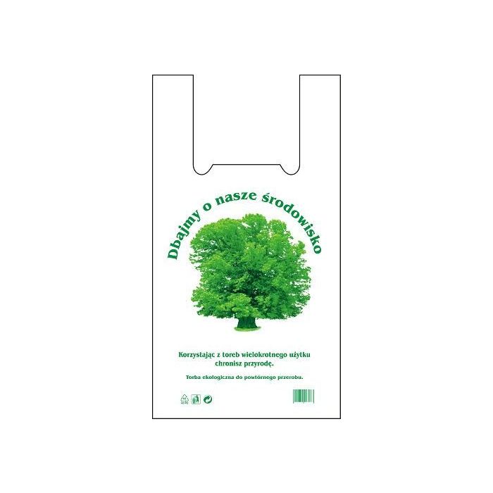 Reusable carrier bags HDPE 30/7/55 TREE 14microns, price per pack 200pcs