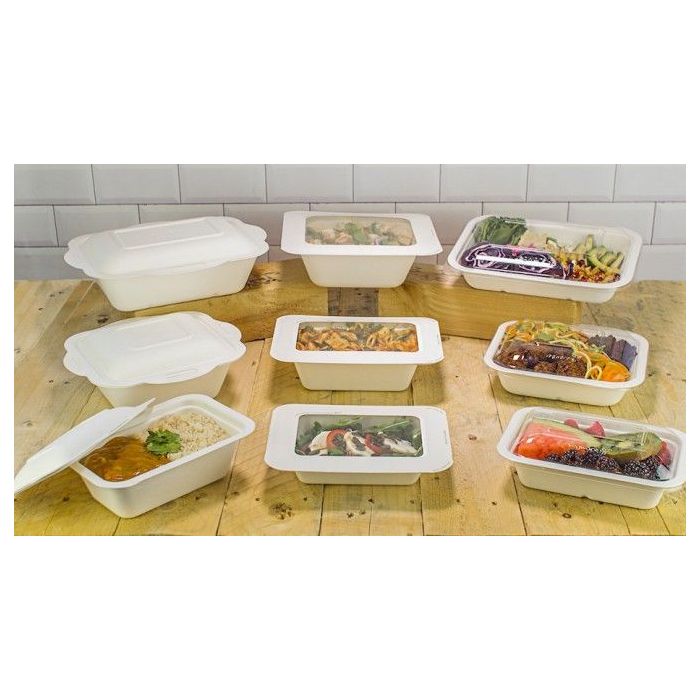 Seria 5" pokrywka z trzciny cukrowej 280x180mm VEGWARE biodegradowalna op. 50 sztuk"