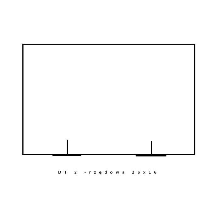White DT two-row, 26x16, 5pc