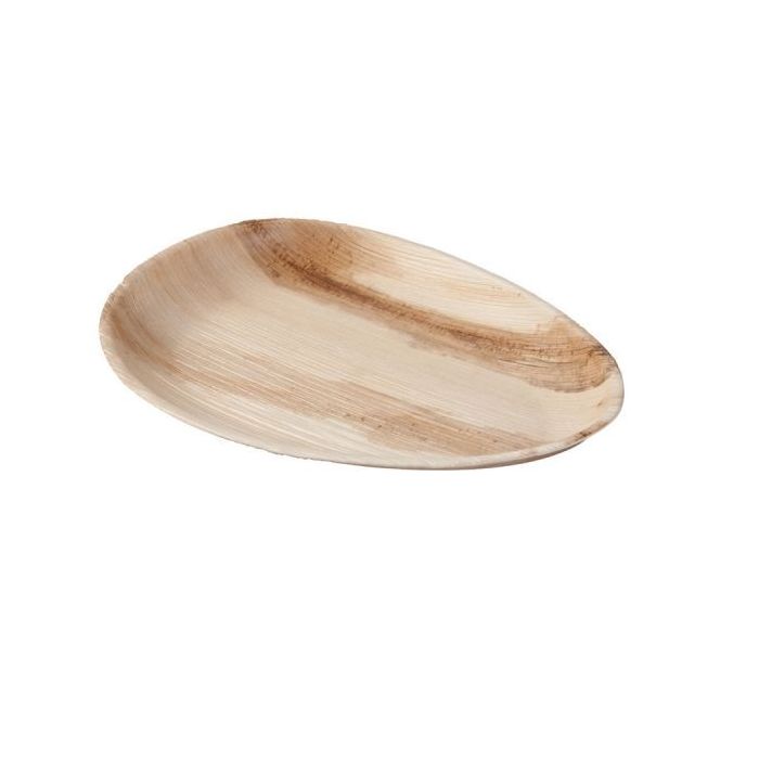 Palm leaf plate oval 195x260x25 flat pkg. 25 pcs.