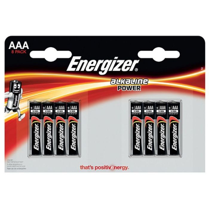 BATTERY ENERGIZER POWER ALKALAINE AAA/8