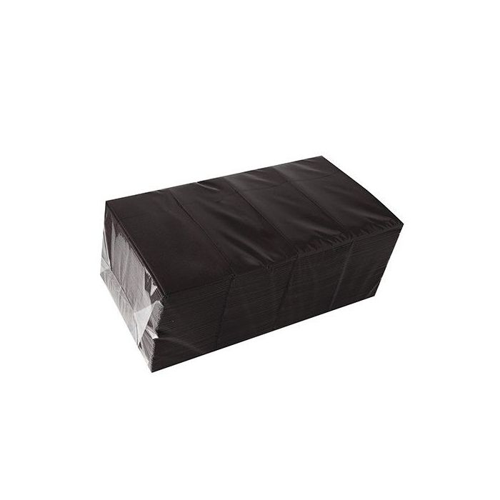 Cutlery pocket with napkin Airlaid 40x33 cm black 160 pieces