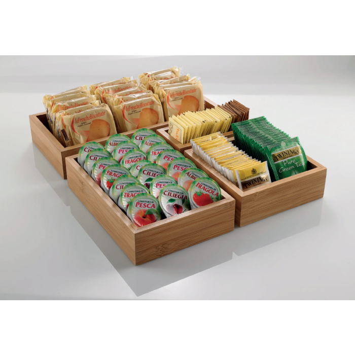 Buffet box natural bamboo 7,7x15,3x(h)5cm
