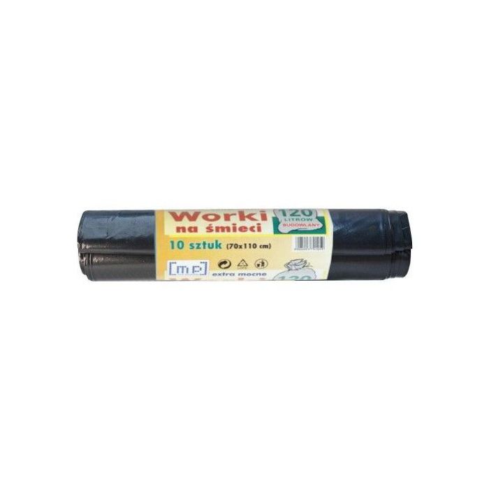 Waste sacks for builders' waste 120l extra thick, 10 items on roll