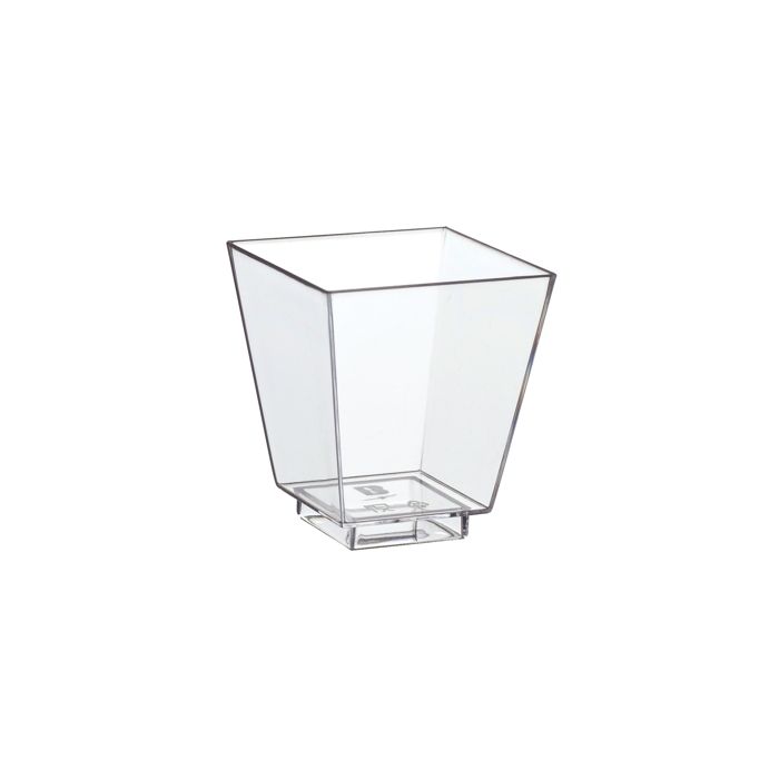 FINGERFOOD - cup 50ml PS 5x4,5x4,5cm crystallized, 50 pieces
