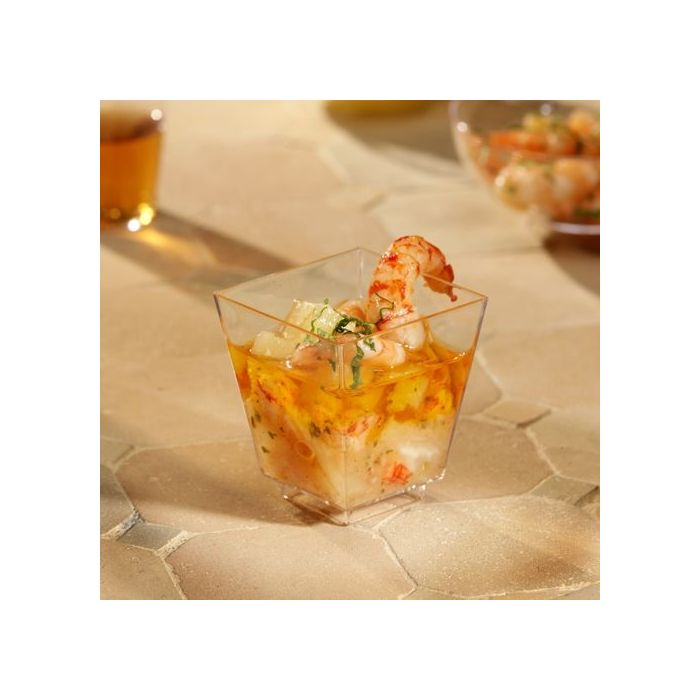 FINGERFOOD - cup 50ml PS 5x4,5x4,5cm crystallized, 50 pieces