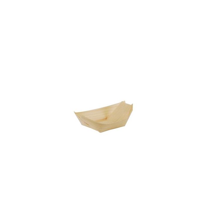 FINGERFOOD - miseczki z drewna 11xh.6,5cm "łódka" op. 50 sztuk