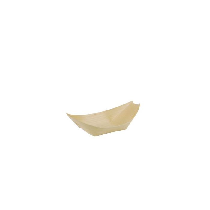 FINGERFOOD - miseczki z drewna 14xh.8,2cm "łódka" op. 50 sztuk