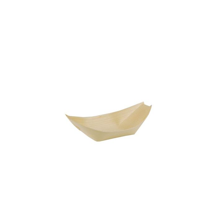 FINGERFOOD - miseczki z drewna 16,5xh.8,5cm "łódka" op. 50 sztuk