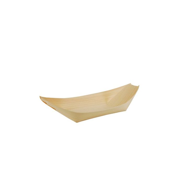 FINGERFOOD - wooden bowls 21.5xh.10cm boat", 50 pieces"